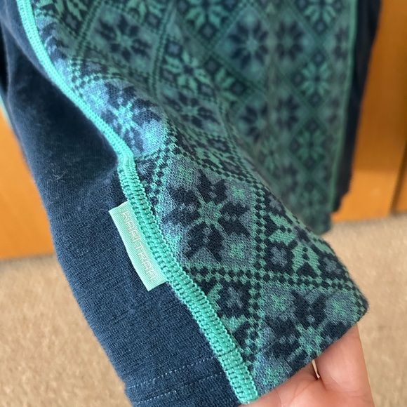 Kari Traa half zip first layer top, 100% Merino Wool. Beautiful pattern - Picture 5 of 12